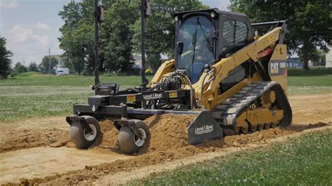 skid steer ground leveler|skid steer laser leveling attachment.